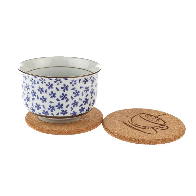 GreWare™ 300pcs Natural Cork Round Coasters | Eco-Friendly Heat Resistant Cup Mats 4