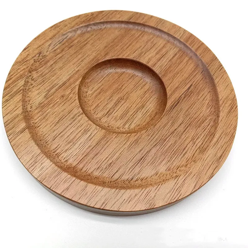 GreWare™ Acacia Wood Rotating Cup Coasters (50pcs) | Modern Eco-Friendly Cup Mats 4