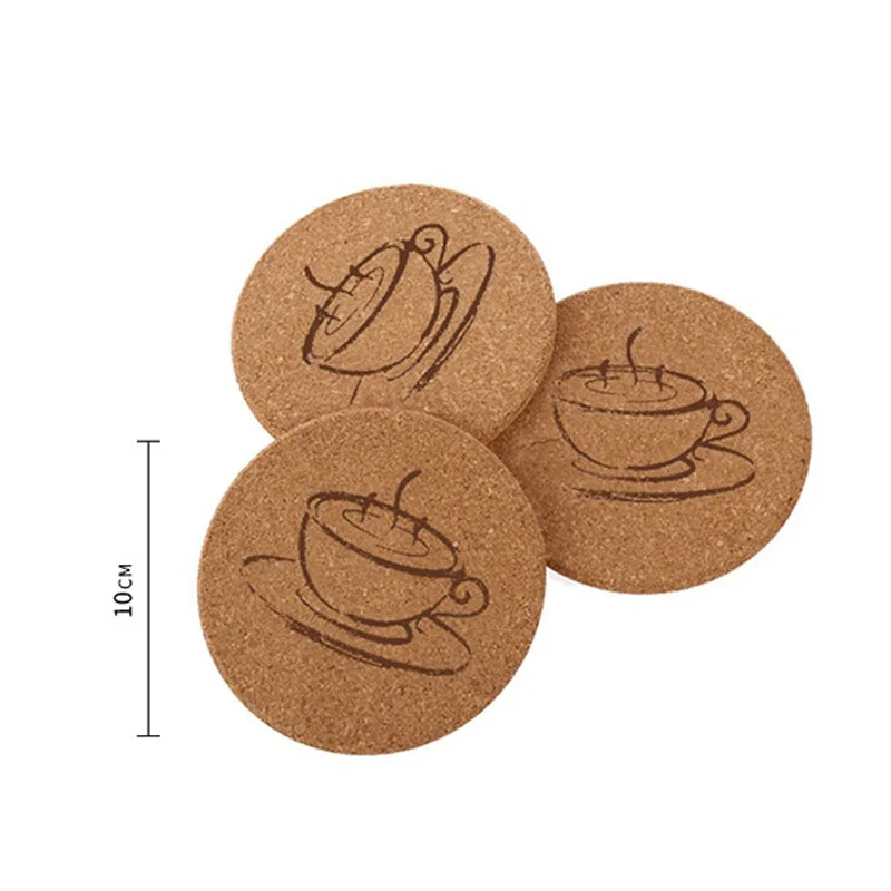GreWare™ 300pcs Natural Cork Round Coasters | Eco-Friendly Heat Resistant Cup Mats 2