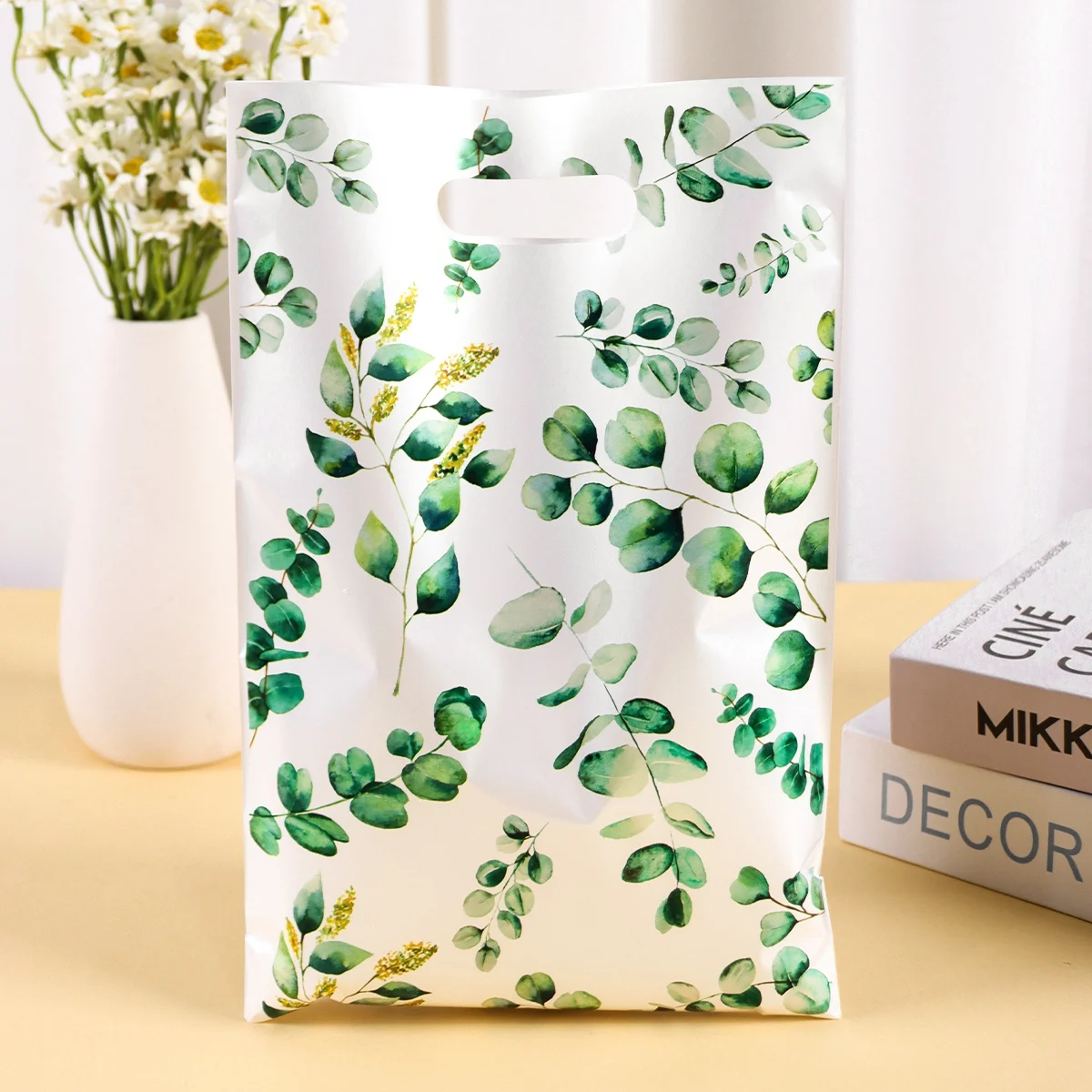 Greware™ Green Eucalyptus Candy & Gift Bags – Plastic Cookie, Nut & Snack Packaging for Weddings & Parties (10/20/50 PCS) 2