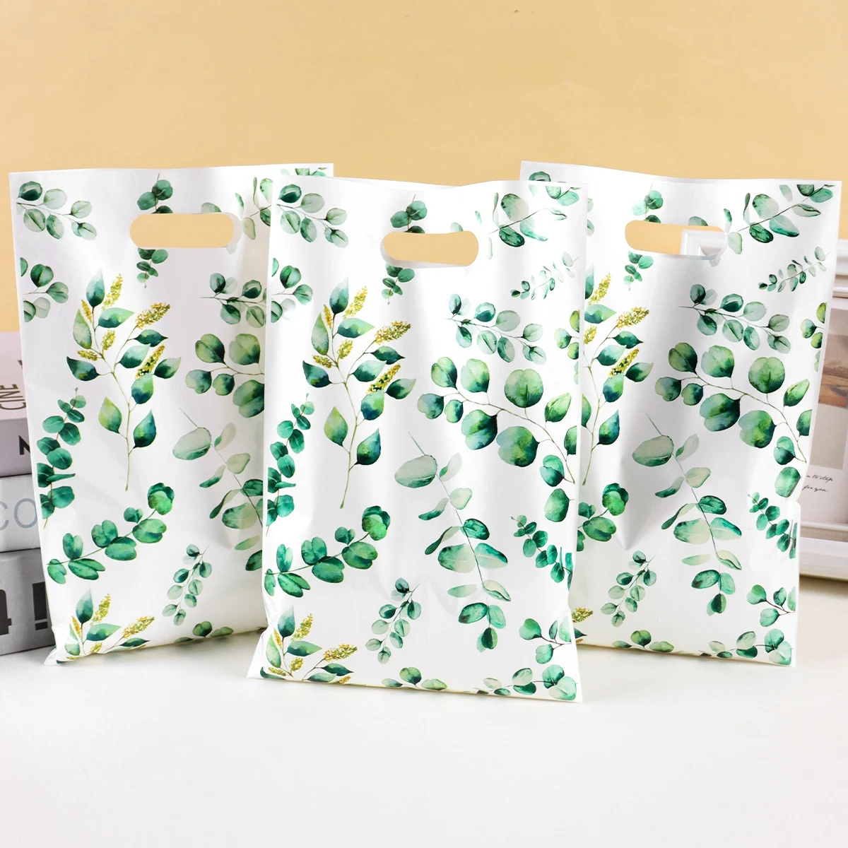 Greware™ Green Eucalyptus Candy & Gift Bags – Plastic Cookie, Nut & Snack Packaging for Weddings & Parties (10/20/50 PCS) 3