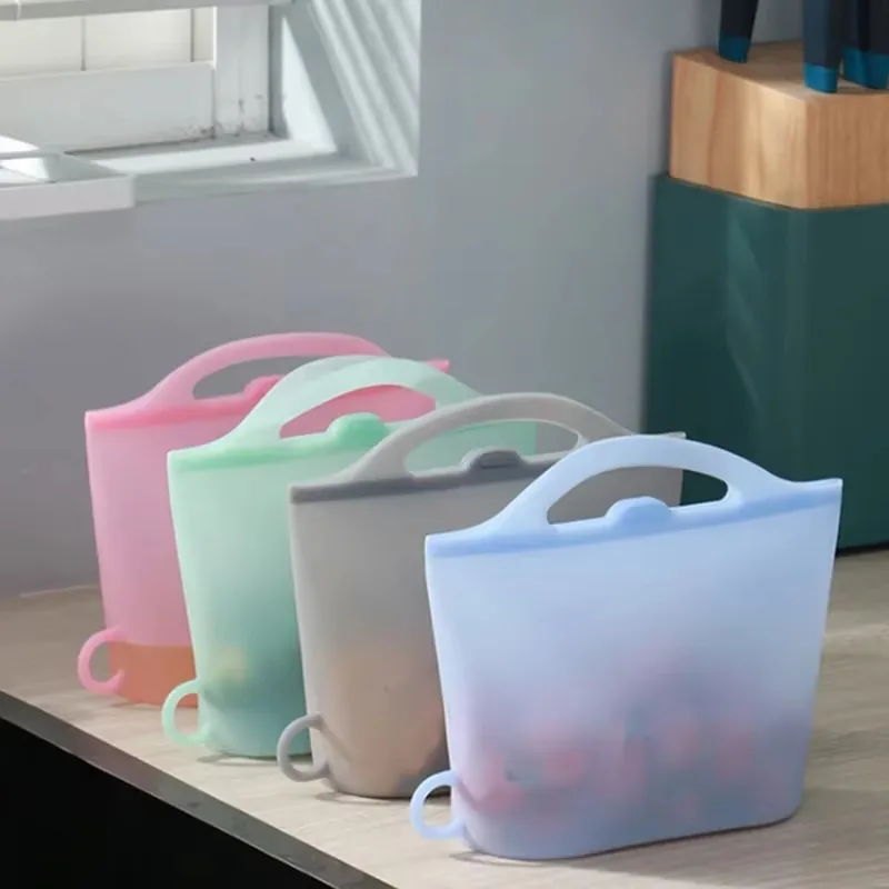 Greware™ Silicone Zipper Bag – Reusable 1000ml/1200ml Food-Grade Storage for Freezer, Fridge & Picnic 2