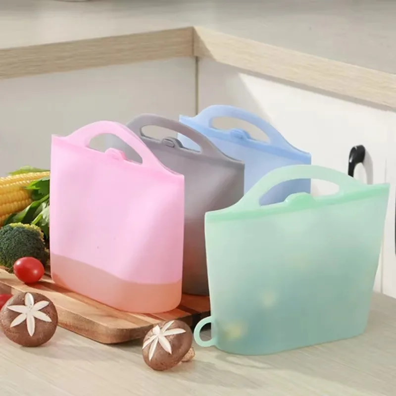 Greware™ Silicone Zipper Bag – Reusable 1000ml/1200ml Food-Grade Storage for Freezer, Fridge & Picnic 3