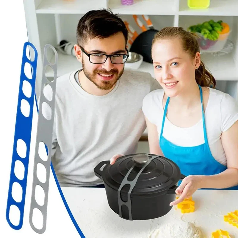 Greware™ Reusable Silicone Lid Strap – 54cm Universal Elastic Band for Securing Pot Lids, Containers, and Lunch Boxes 4