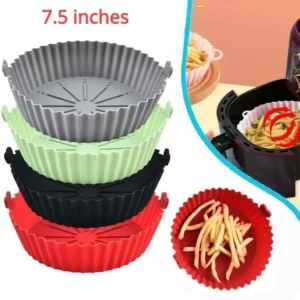 Greware™ Reusable Air Fryer Silicone Liner Pot – Non-Stick Airfryer Basket & Baking Tray Accessory (7.3 Inch) 1