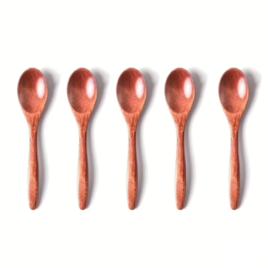 Greware™ 6PCS Wooden Tea Spoons – Long Coffee, Tea & Dessert Spoons, Eco-Friendly Small Teaspoon Set