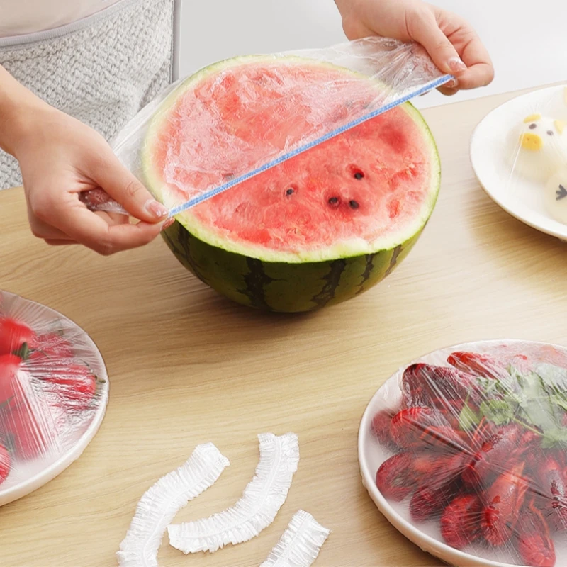 Greware™ Colorful Disposable Saran Wrap – Food-Grade Fresh-Keeping Plastic Bags for Refrigerator & Kitchen (200/100/50/20 pcs) 2